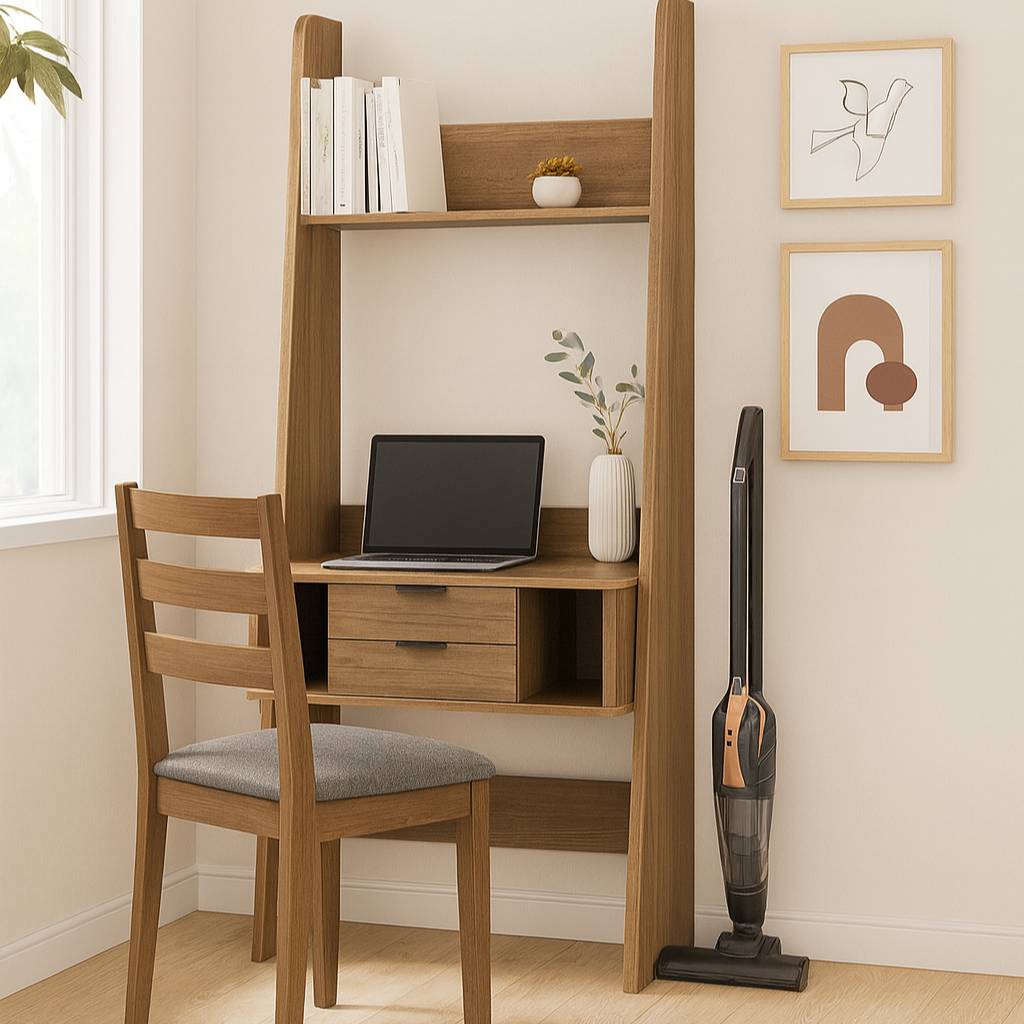 Ånsel 2 Drawer Office Desk with Shelf