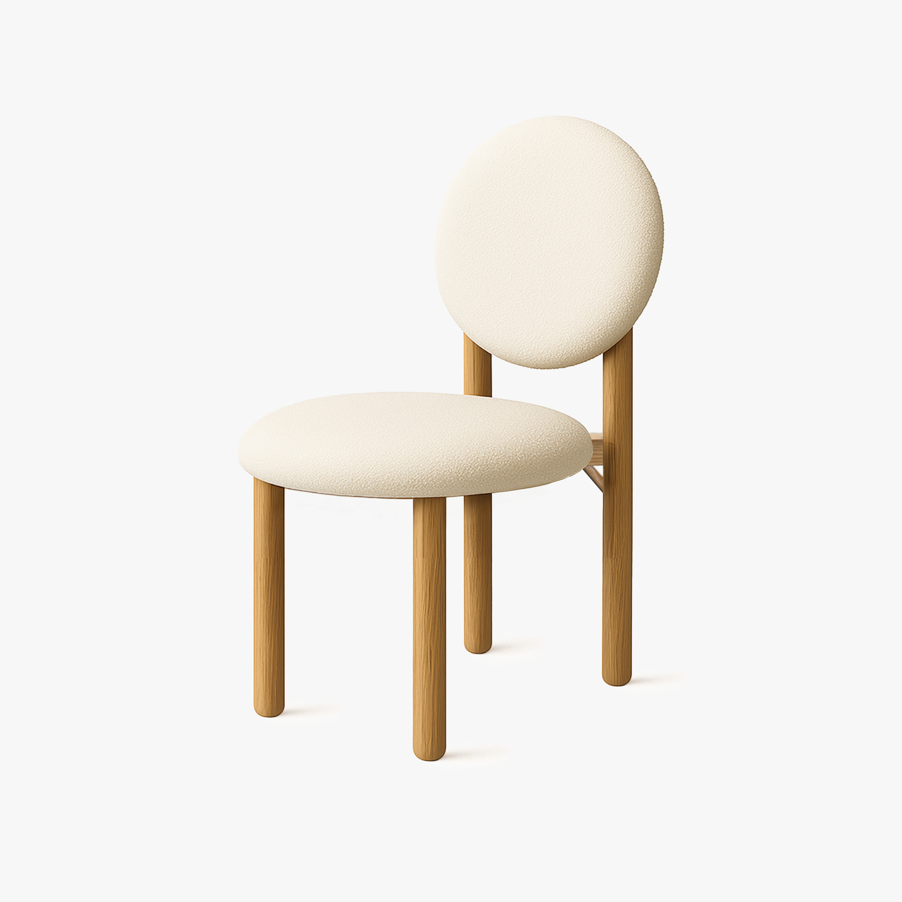 Björn Solidwood Dining Chair, Beige, Set of 2