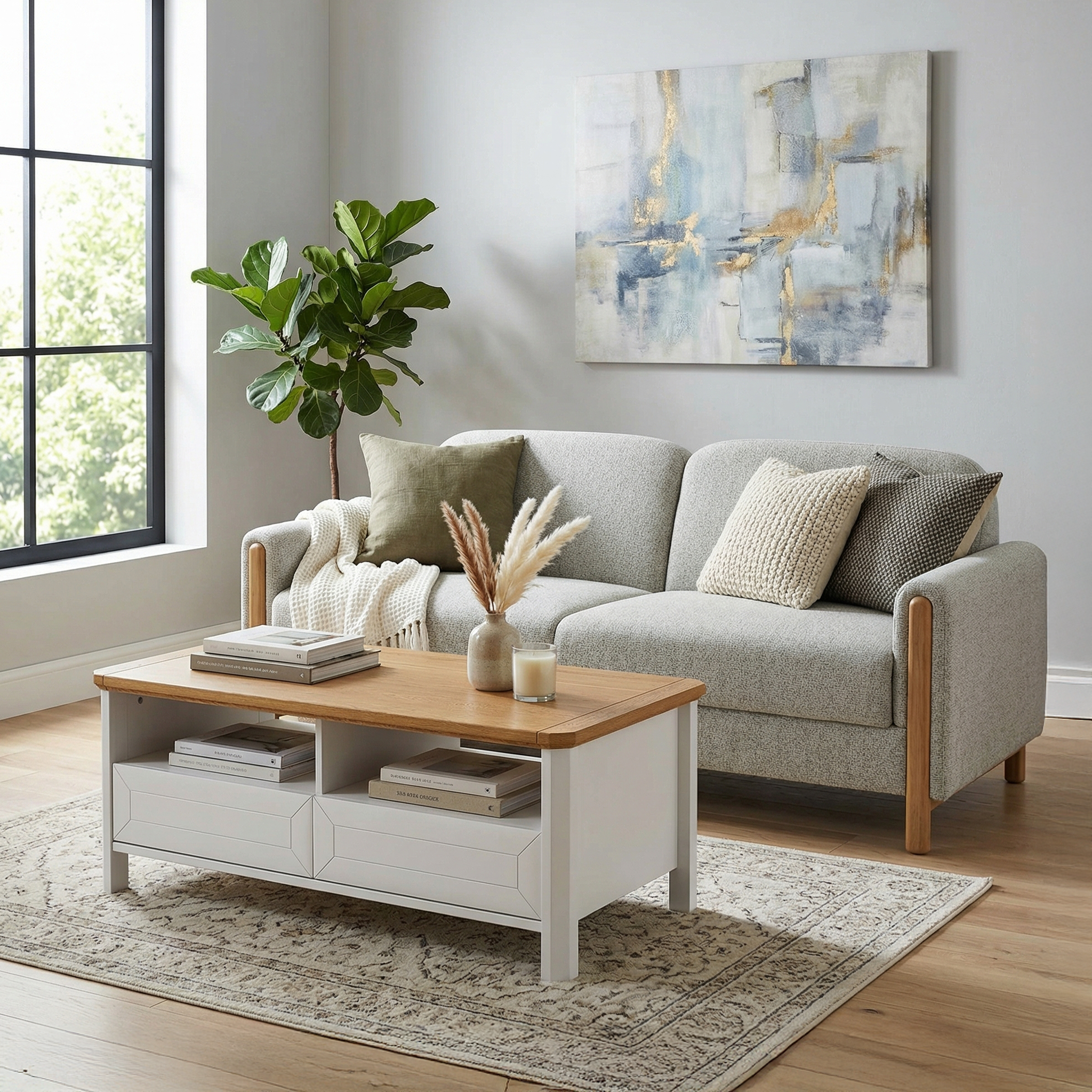 Eira Three Seater Sofa, Beige