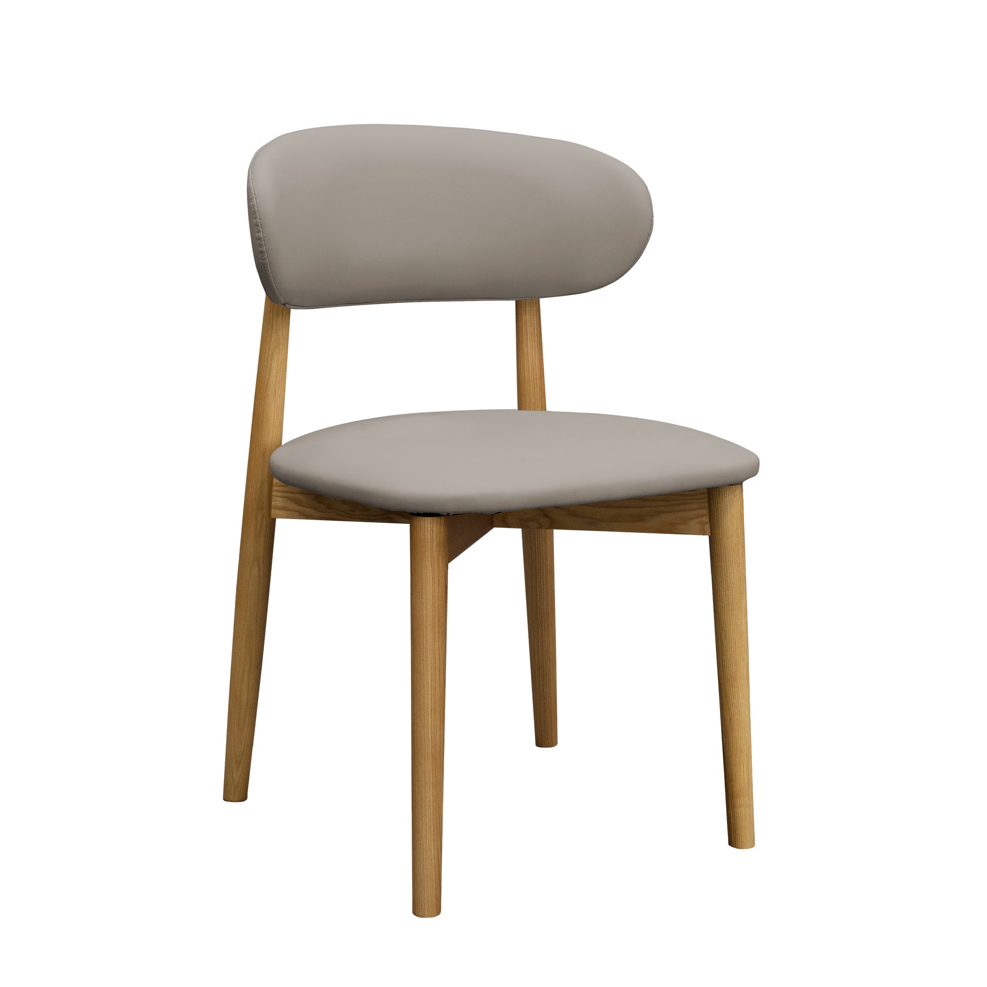 Kent Dining Chair, Wood & Grey, Set of 2