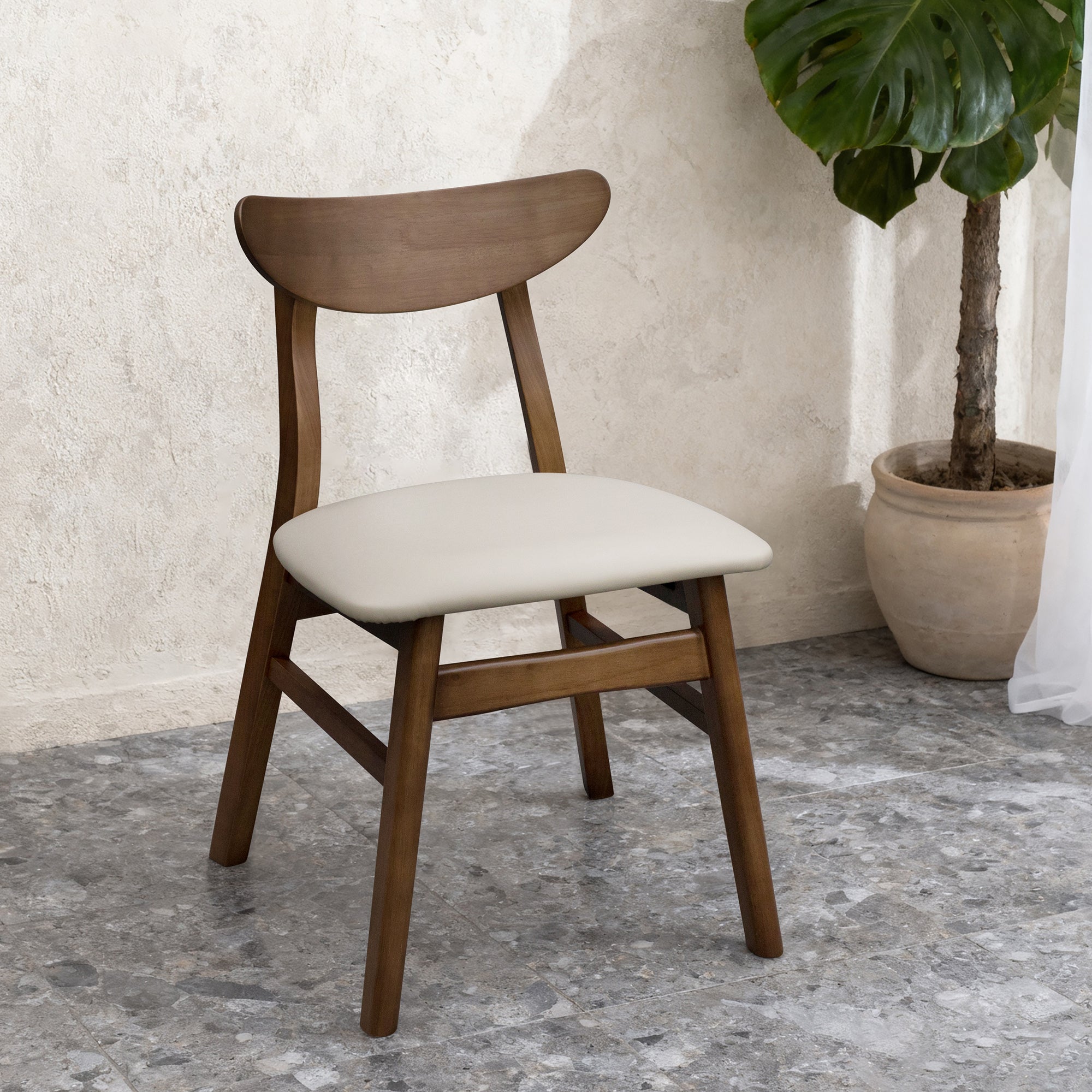 Légno Hansen Dining Chair, Walnut, Set of 2