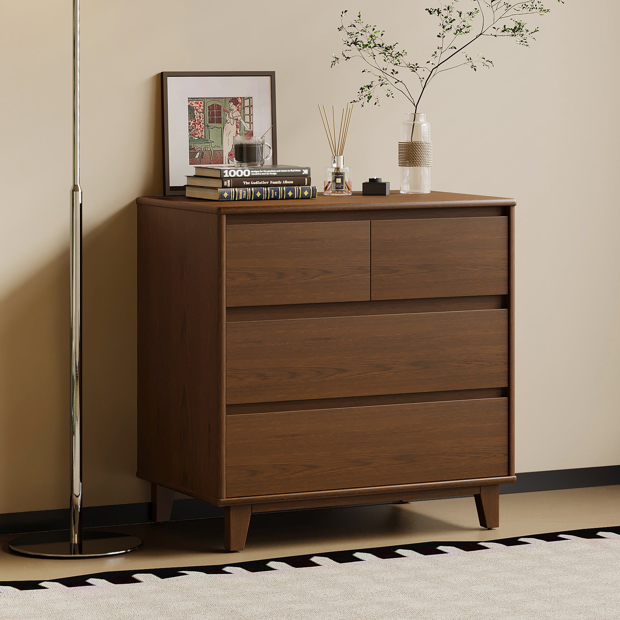 Ørel 2 over 2 Lowboy, Claro Walnut