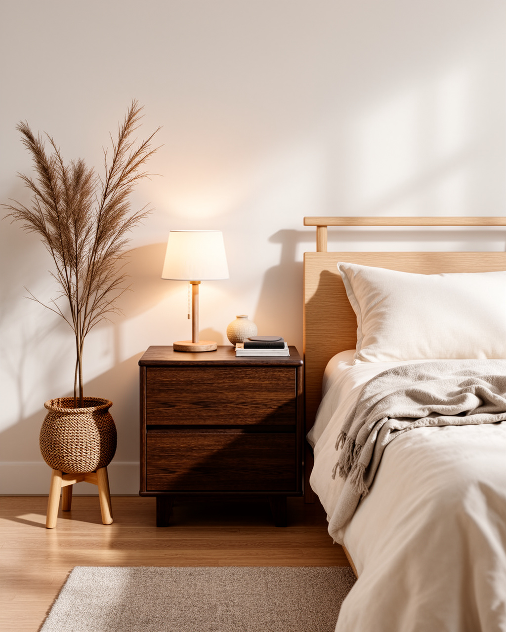 Ørel Bedside Table, Claro Walnut