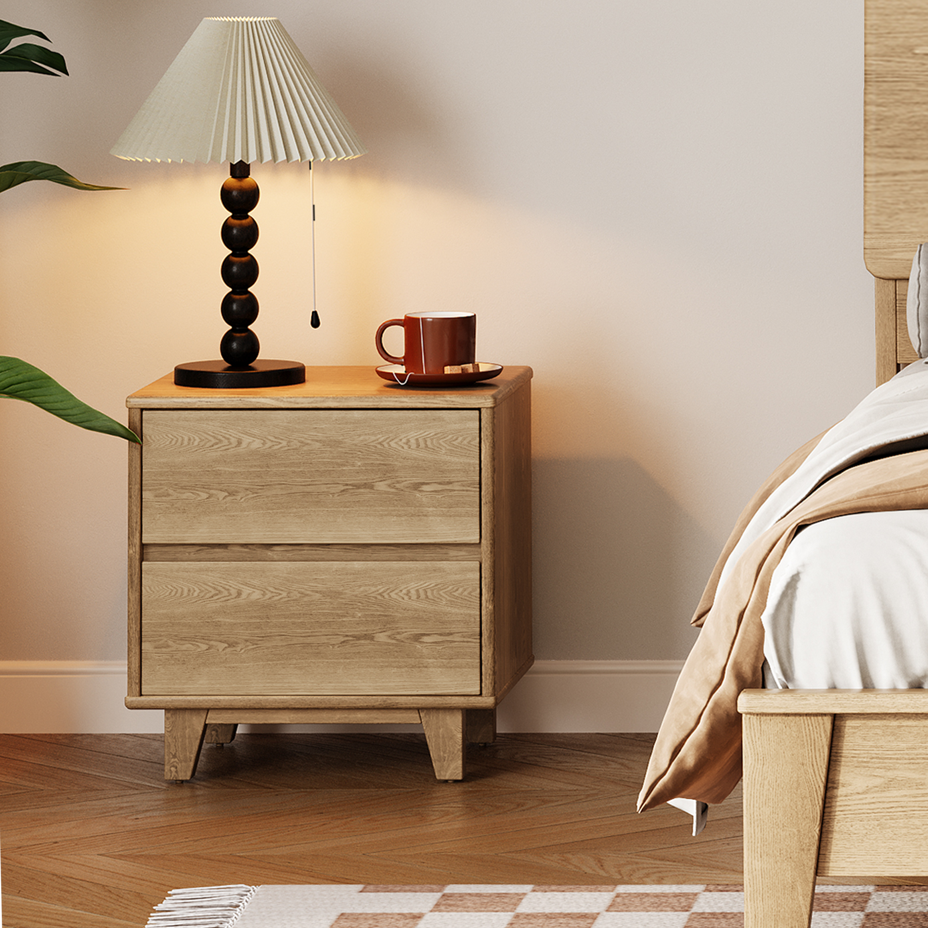 Ørel Bedside Table, Wood