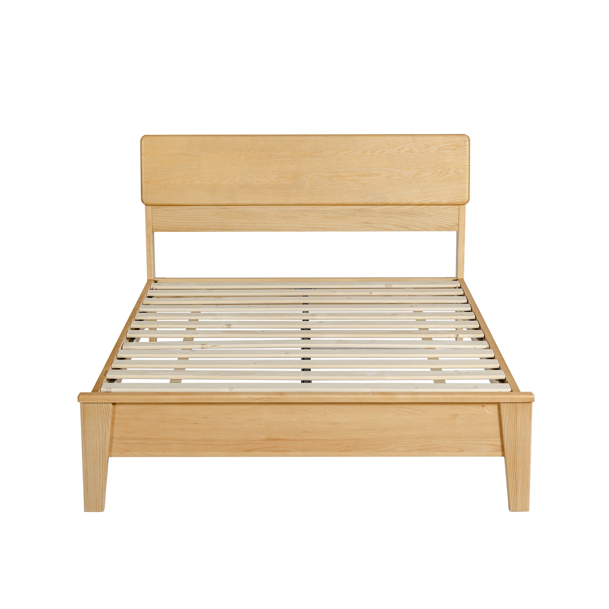 Ørel -C Solidwood Bedframe with USB Charger, Double, Wood