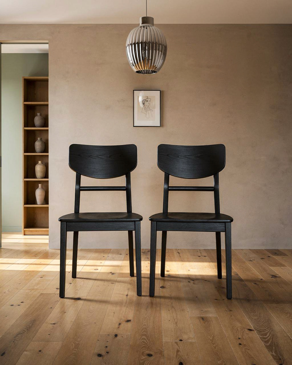 Ørel Dining Chair, Black(Set of 2)