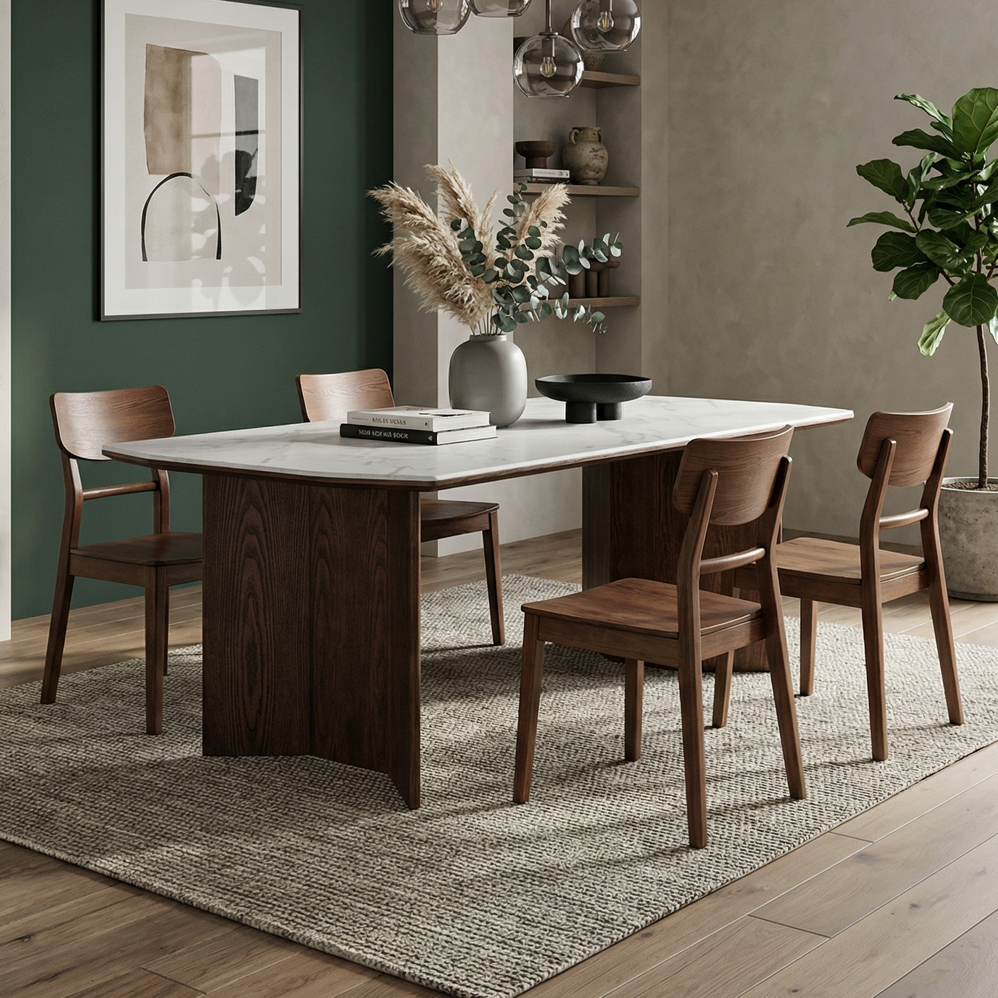 Ørel Microcrystalline stone-top Dining Table 2M