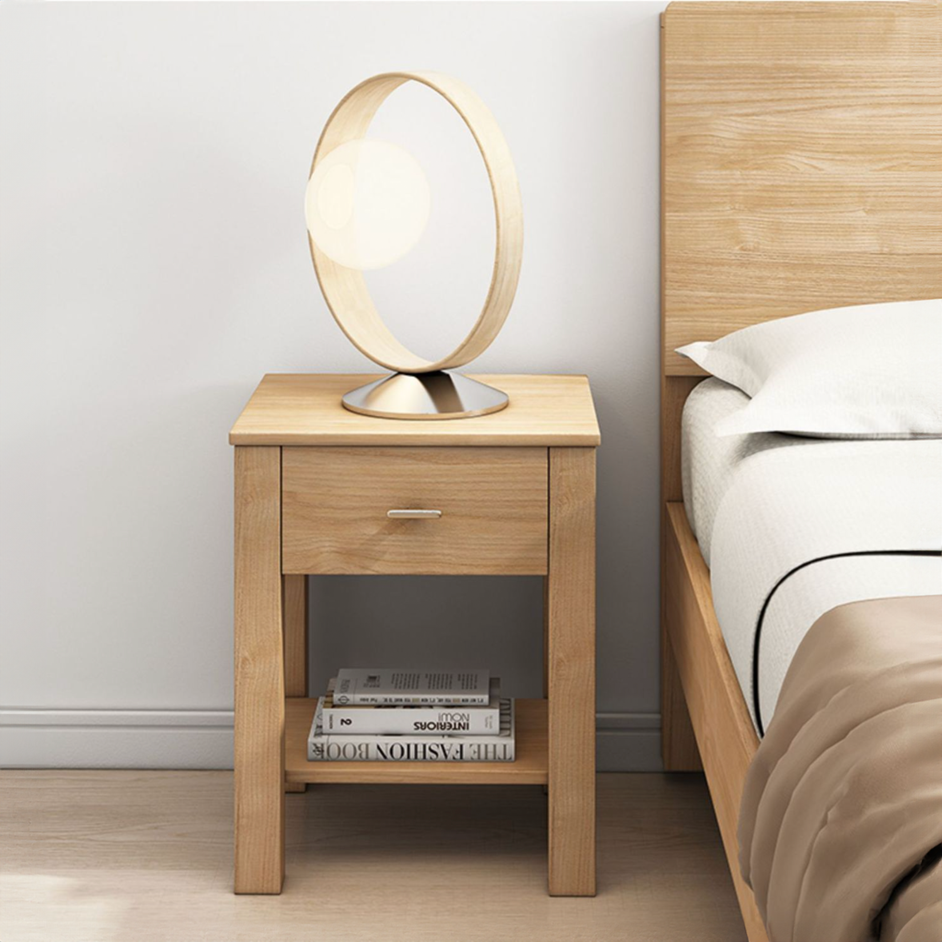 Vek Bedside Table, Oak