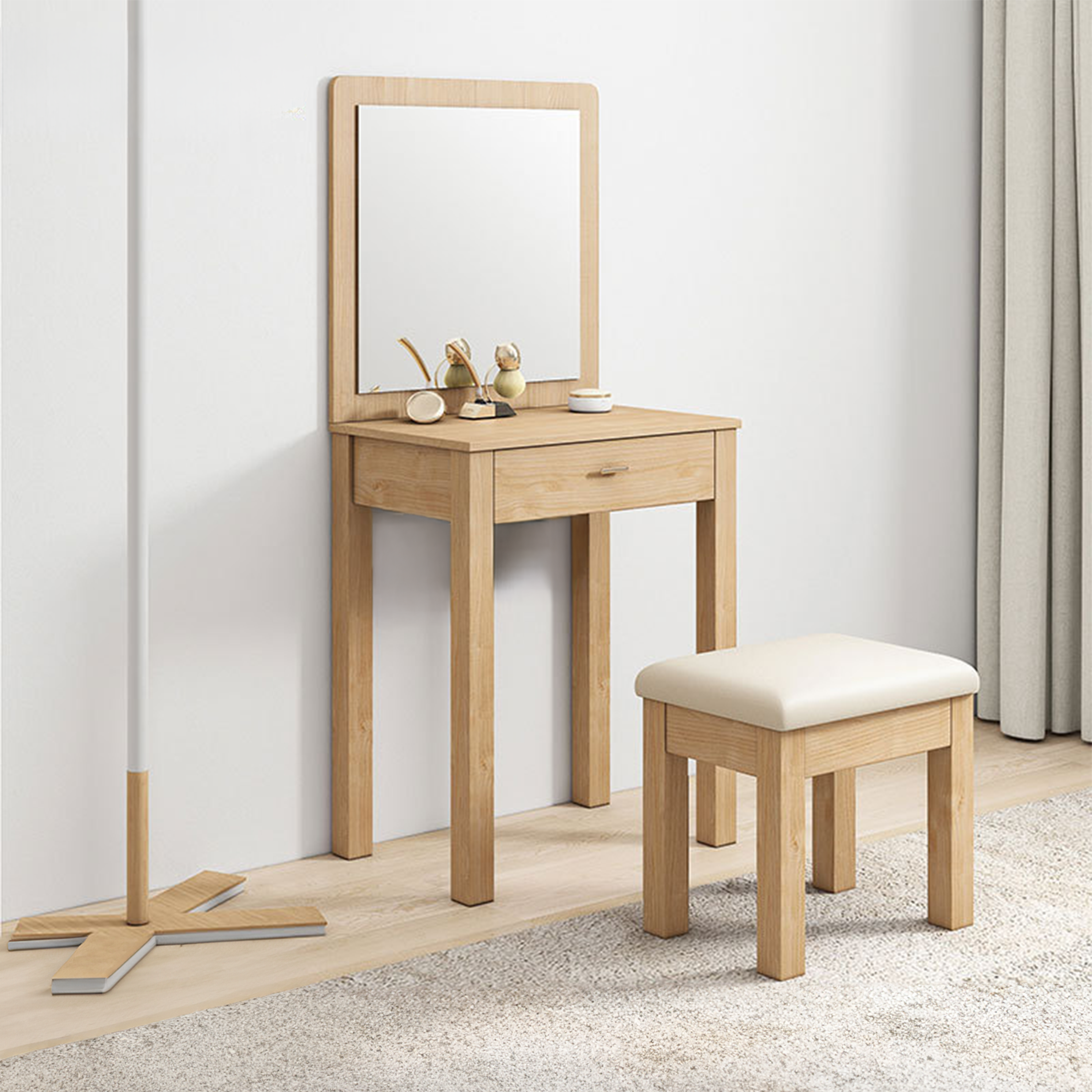 Vek Dresser with STOOL, Oak